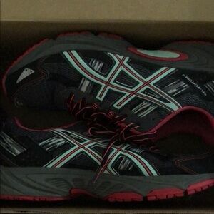 ASICS Black and Red Running Shoes